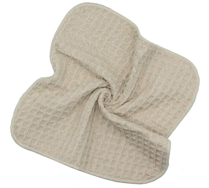 VeraSong Microfiber Kitchen Cleaning Cloth Thick Dish Rags Waffle Weave Washcloths Dish Cloths Ultra Absorbent Odor Free 12inch X 12inch 6 Pack Khaki - Image 5